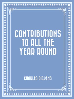 cover image of Contributions to All the Year Round
